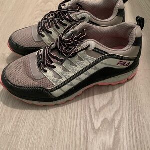 Fila Women's Gray and Pink Athletic Shoes